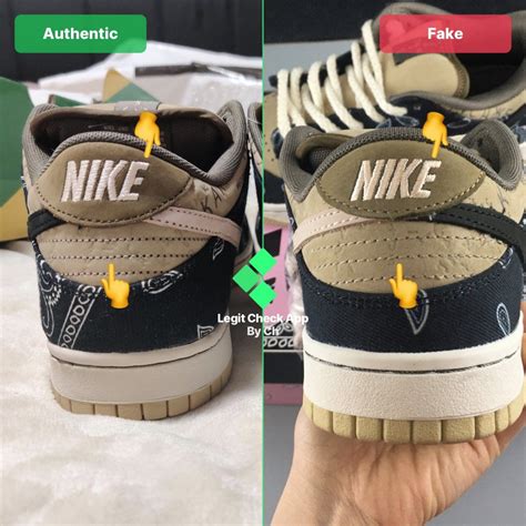 real vs fake travis scott nike sb|travis scott dunks real or fake.